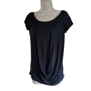 Fabletics Front Twist Knit Top XS Black